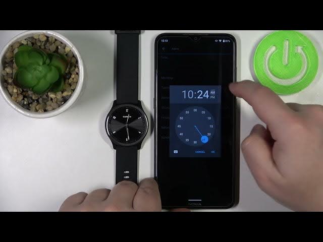 Video thumbnail for How to Set Up Alarm Clock on GARMIN Vivomove Sport – Schedule Alarms