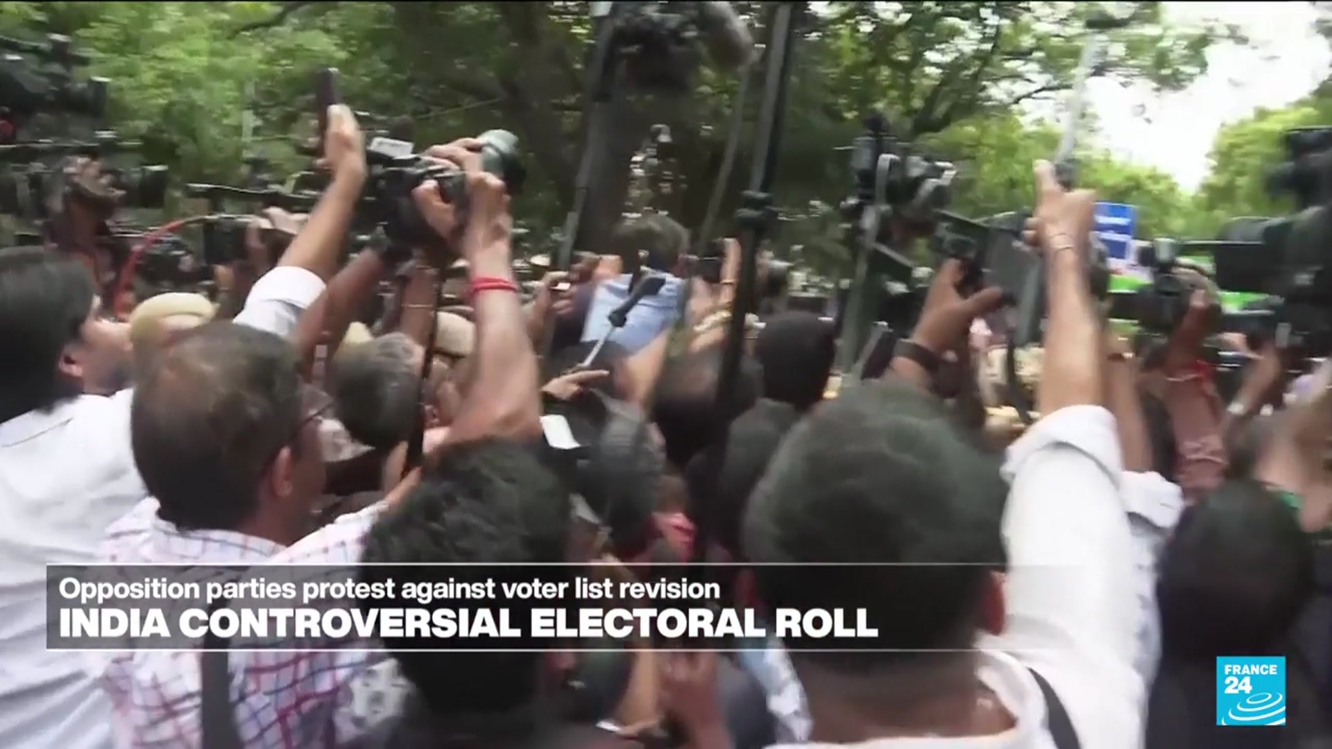 'Video thumbnail for India: opposition parties protest controversial electoral roll'