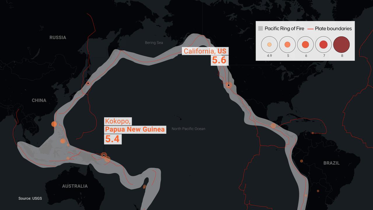 Video thumbnail for Venezuela: MOTION GRAPHICS - Major earthquakes along Pacific Ring of Fire over last 24 hours.