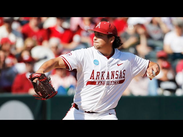 Video thumbnail for Landon Beidelschies 2025 College Baseball Highlights! | Arkansas Razorbacks