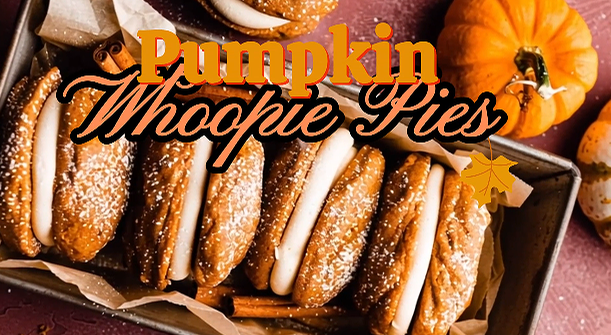Video thumbnail for Soft Pumpkin Whoopie Pies with Cream Cheese Frosting Recipe