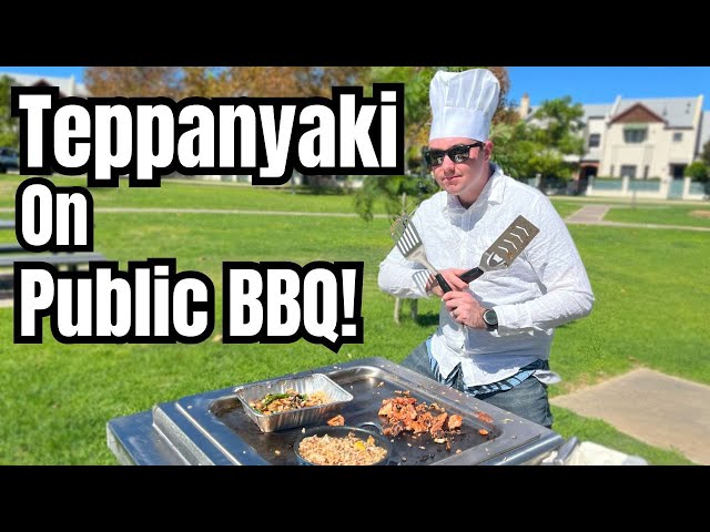 Video thumbnail for Teppanyaki On Public BBQ: Veggies, Fried Rice & Chicken 🍳🍗