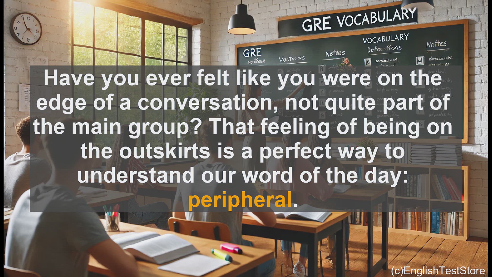 'Video thumbnail for GRE Vocabulary Lesson: Peripheral - Understanding the Edges of Conversation and Concepts'