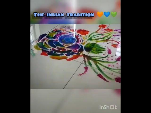 Video thumbnail for Rangoli is not just a design but it's an emotion 💝💝 || Young Artist - Ishiqa Sarkar