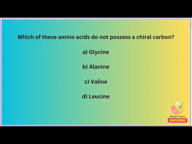 Video thumbnail for Biomolecules MCQs Part 8