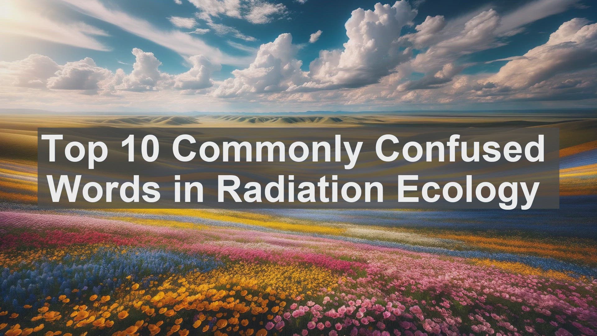 'Video thumbnail for Top 10 Commonly Confused Words in Radiation Ecology'