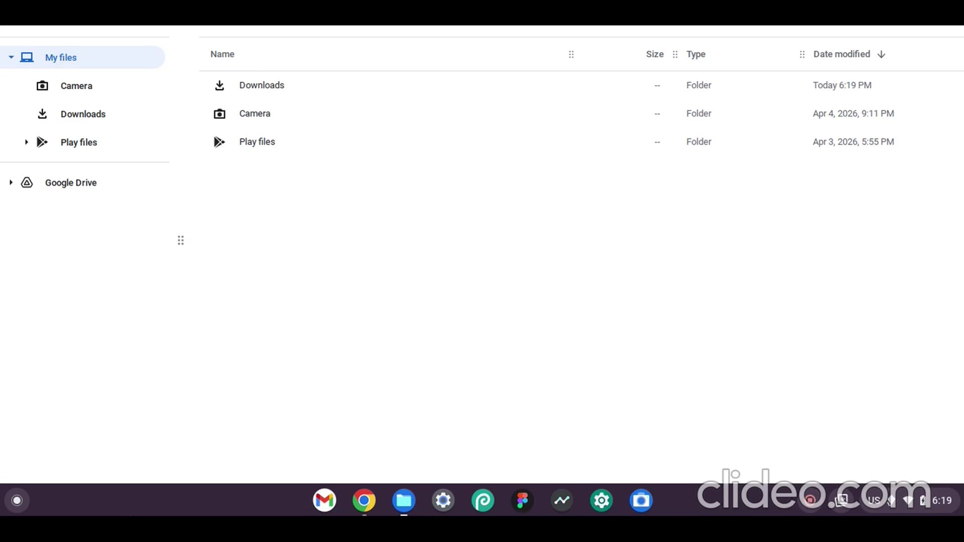 Video thumbnail for Downloads also has older dates in Files app for Chromebook
