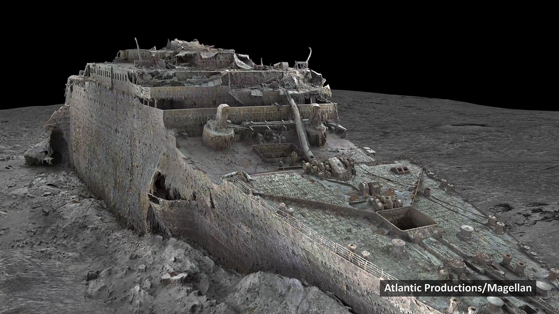 'Video thumbnail for Titanic Bow Wreck Flyover'
