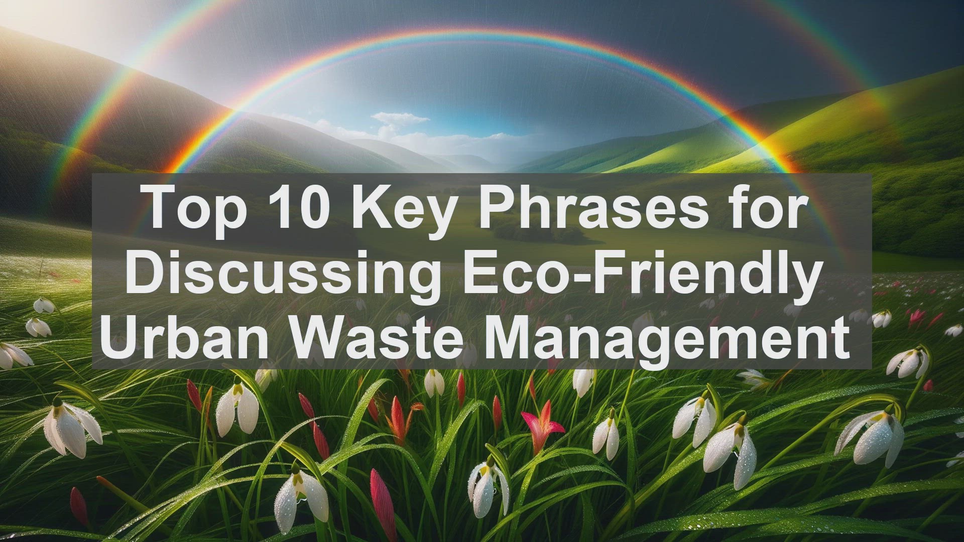 'Video thumbnail for Top 10 Key Phrases for Discussing EcoFriendly Urban Waste Management'