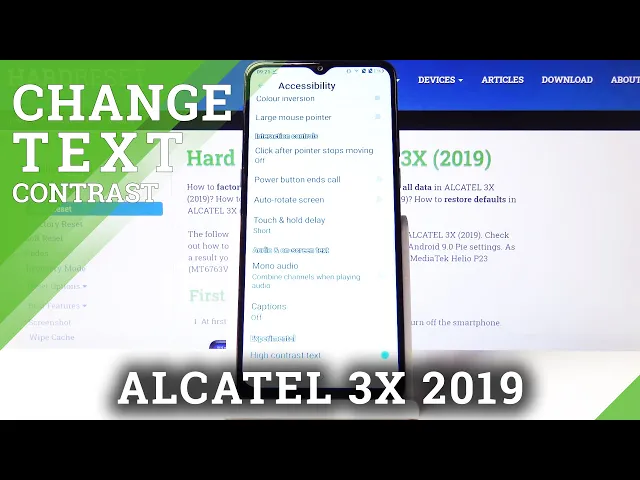 Video thumbnail for How to Set Up Display Settings in Alcatel 3X 2019 - Activate High Contrast Text
