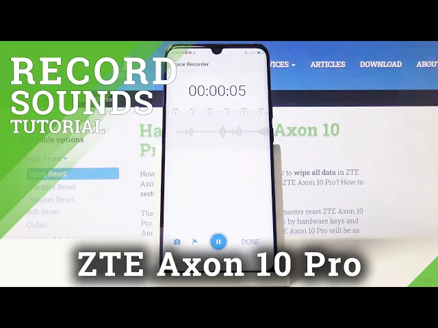 Video thumbnail for How to Record Sounds in ZTE Axon 10 Pro – Sound Recorder