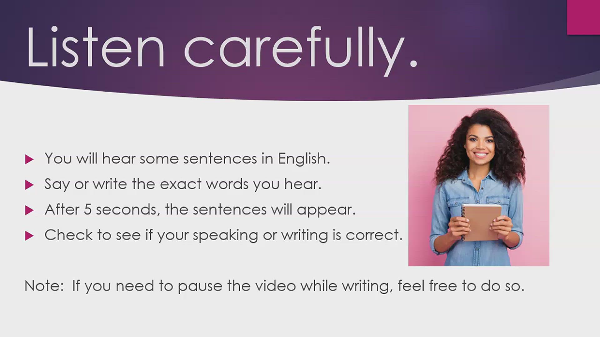 'Video thumbnail for Listening Practice Test 2'