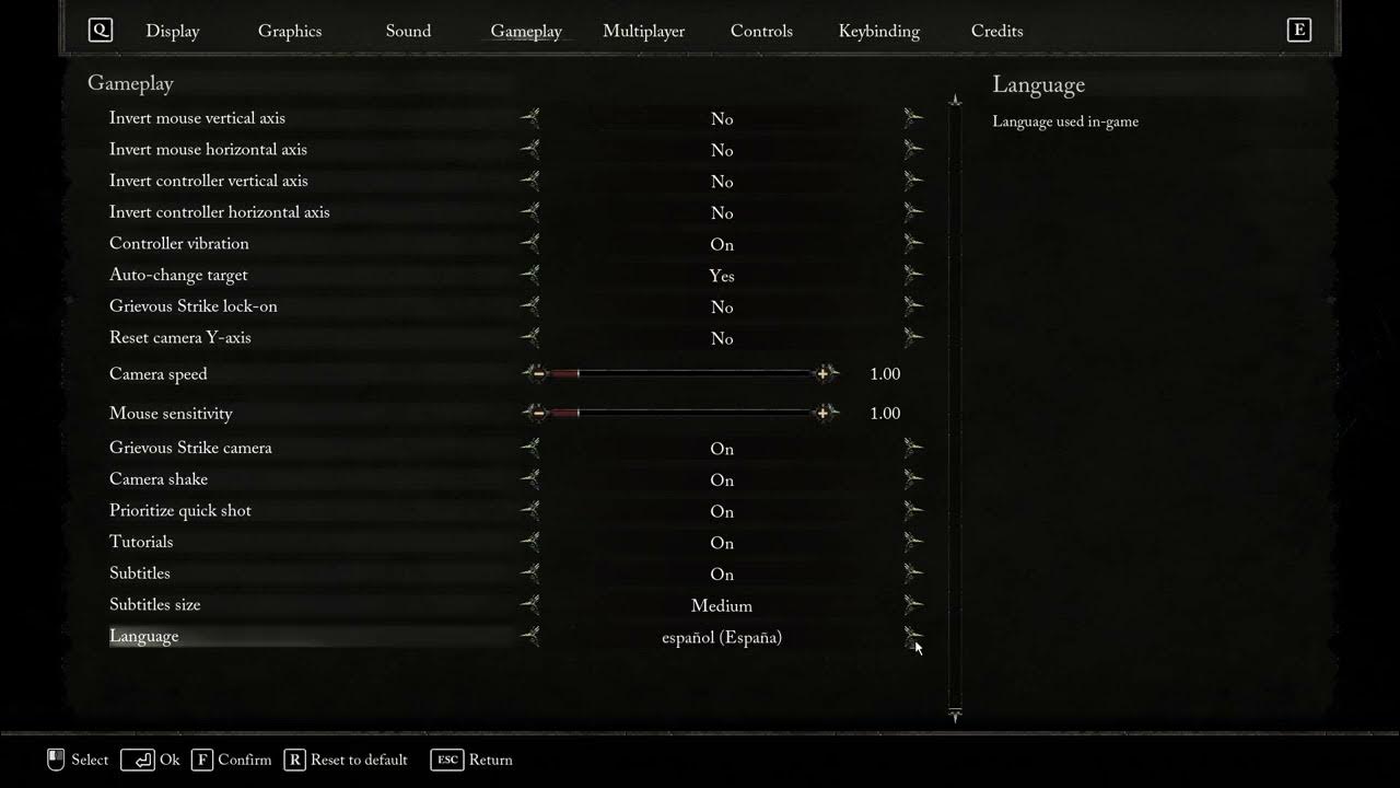 Video thumbnail for How To Change Language In Lords of The Fallen