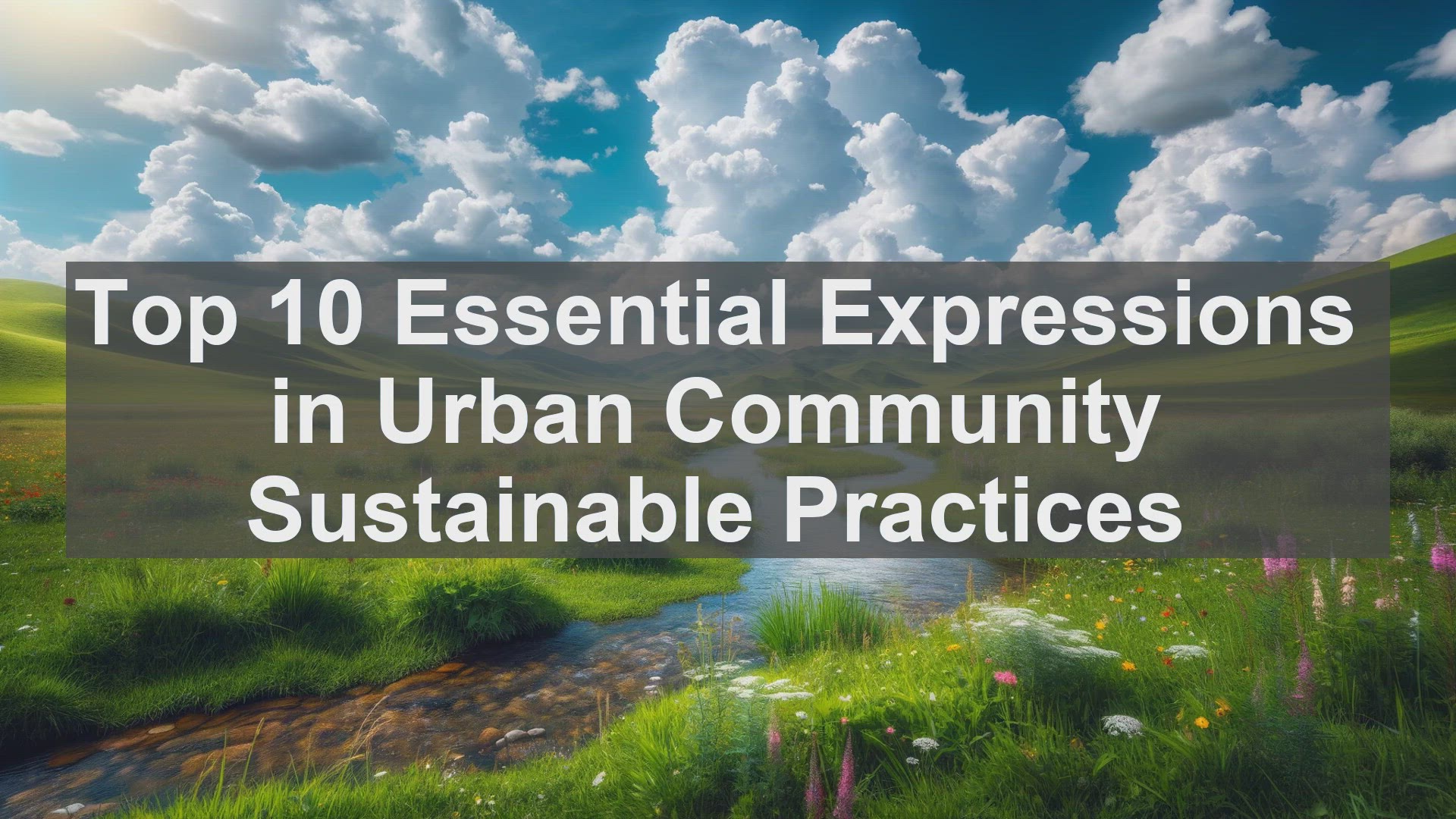 'Video thumbnail for Top 10 Essential Expressions in Urban Community Sustainable Practices'