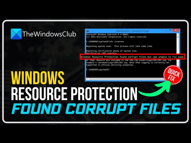 Video thumbnail for Windows Resource Protection found corrupt files but was unable to fix some of them