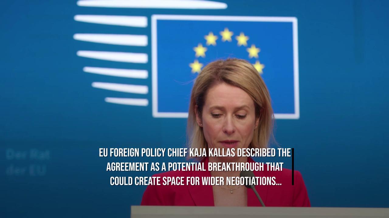 Video thumbnail for EU Leaders Welcome Trump's Iran Ceasefire Deal.