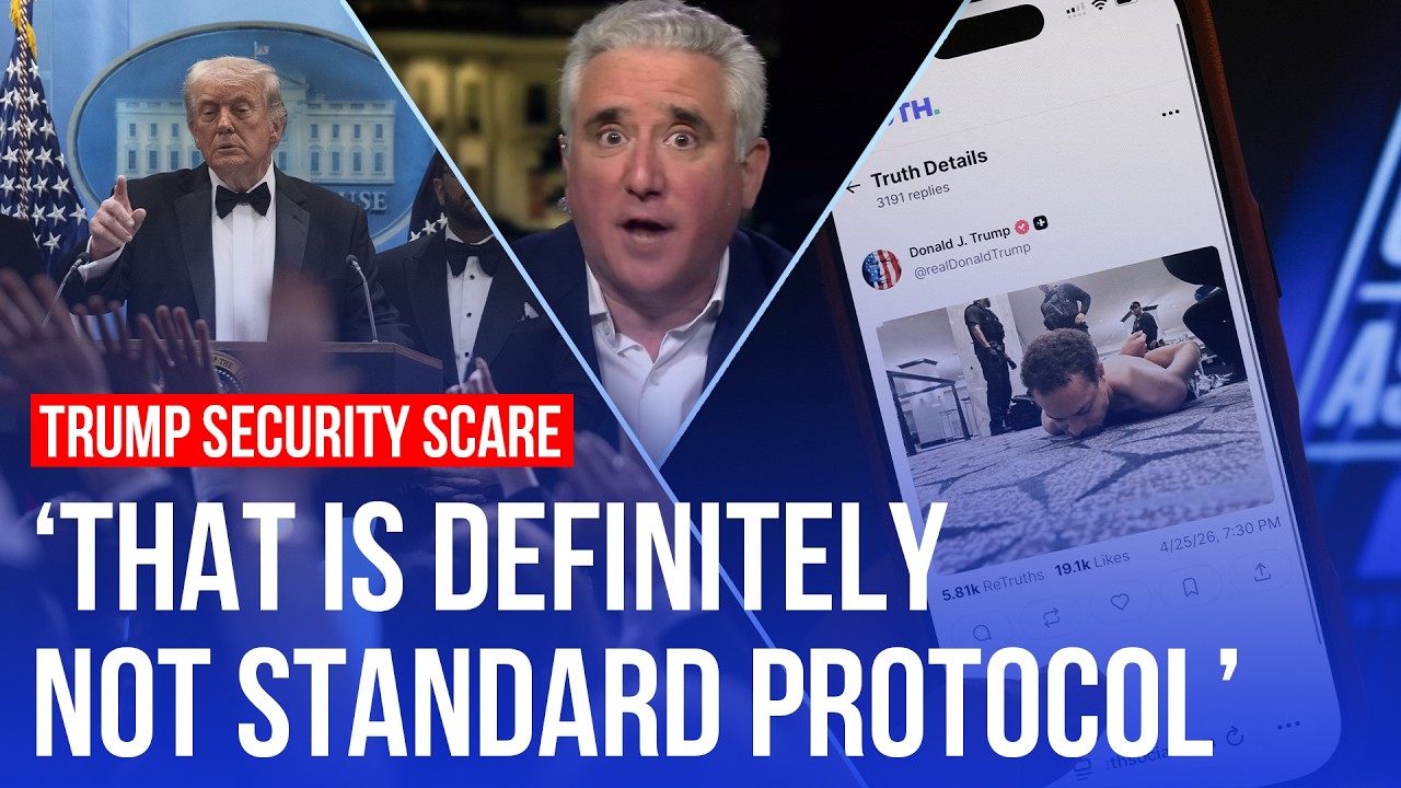 Video thumbnail for Trump escorted off stage after armed man storms event