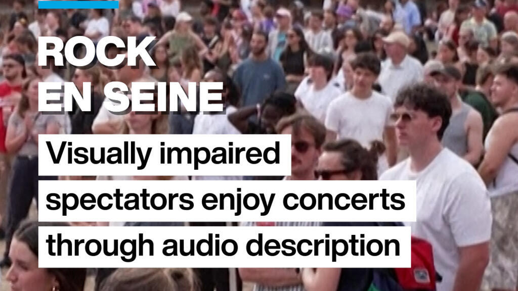 Video thumbnail for Rock en Seine: Visually impaired spectators enjoy festival with audio description