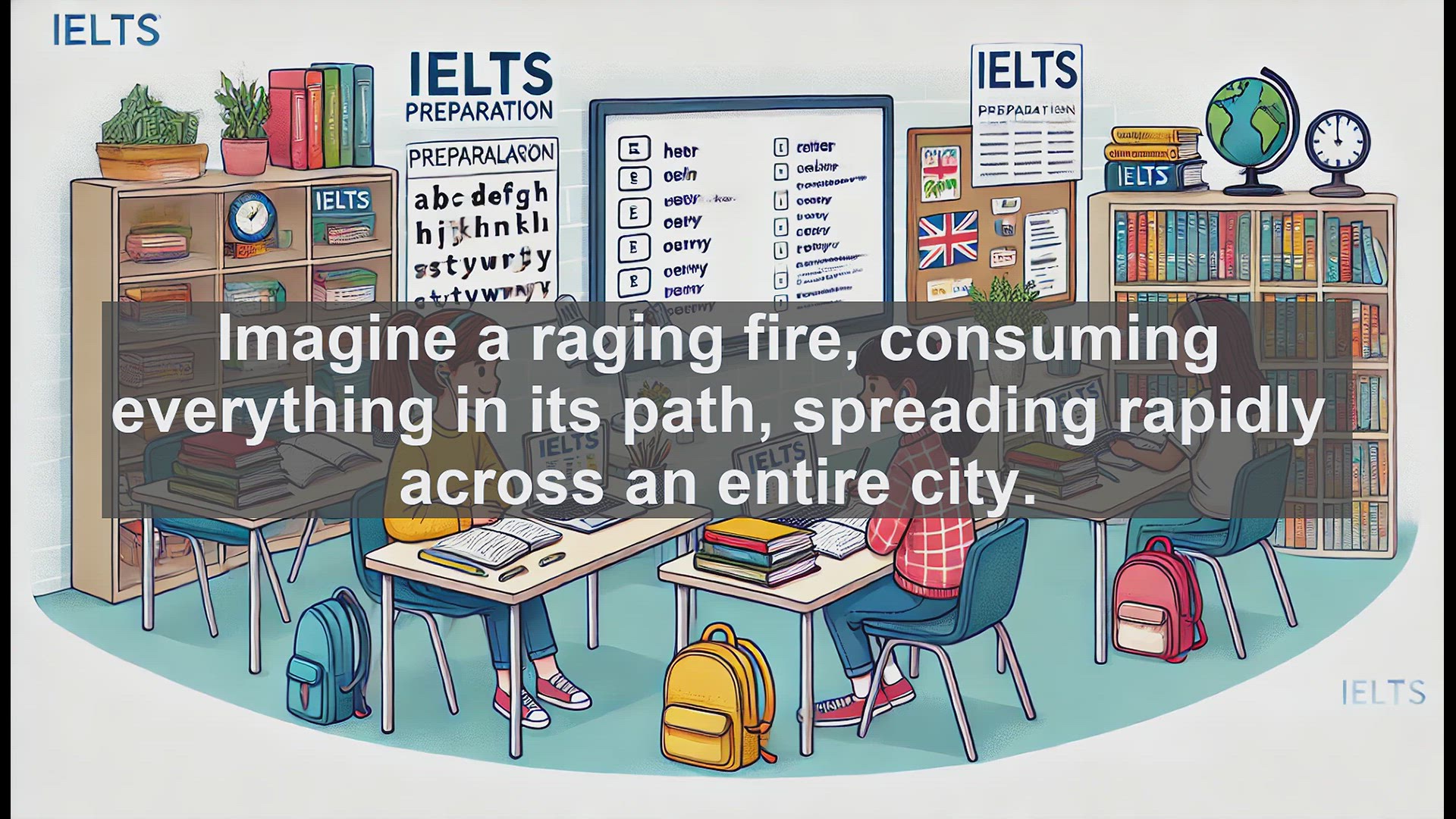 'Video thumbnail for 5000 Must Know IELTS 8.0 Vocabulary - Conflagration: A Powerful Word for IELTS Success'