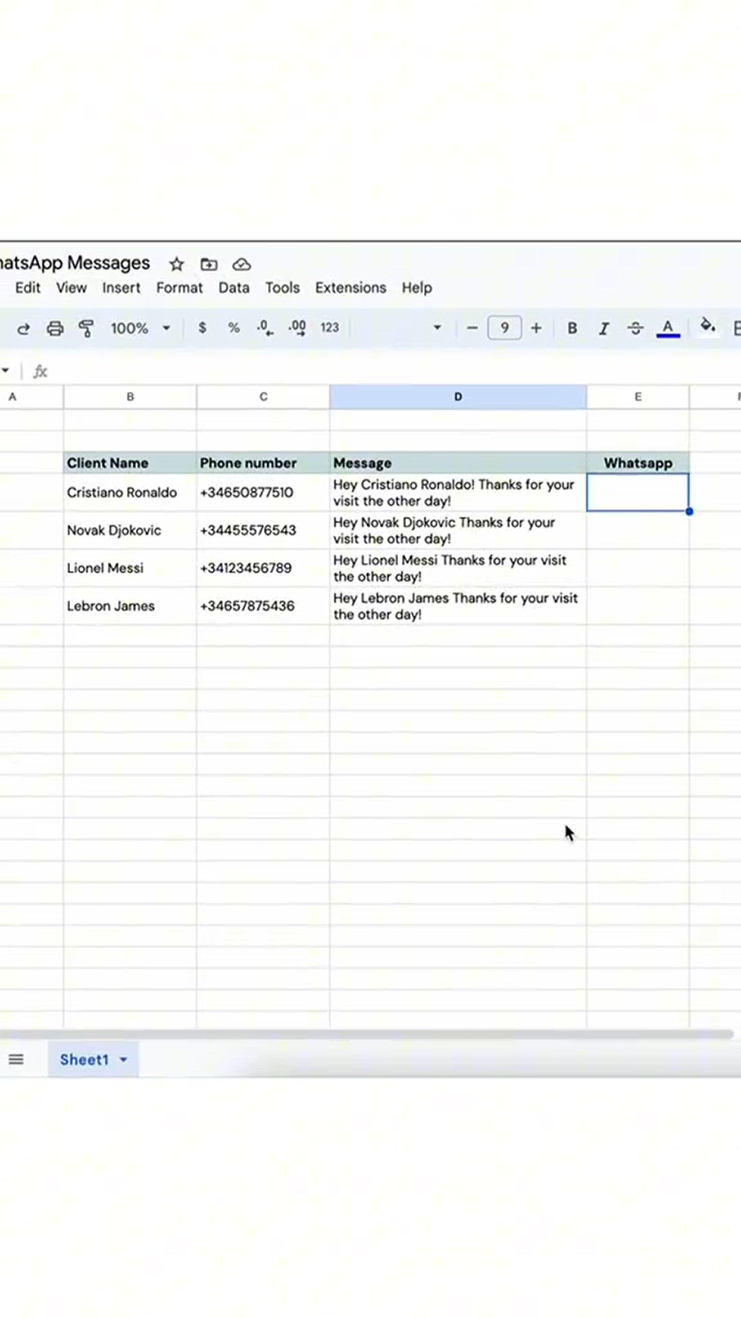 'Video thumbnail for Automate the sending of whatsapp messages to your clients in #GoogleSheets! '