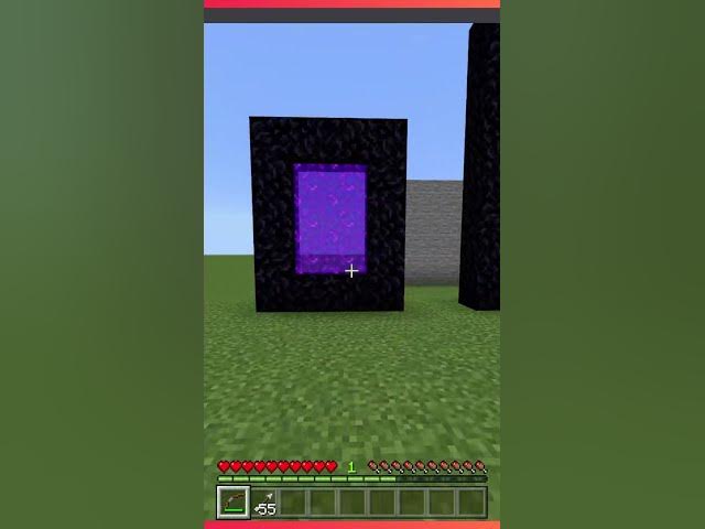 Video thumbnail for SECRET MINECRAFT COMMAND works in BEDROCK EDITION TOO? - SHOOTING THROUGH PORTALS? | #shorts