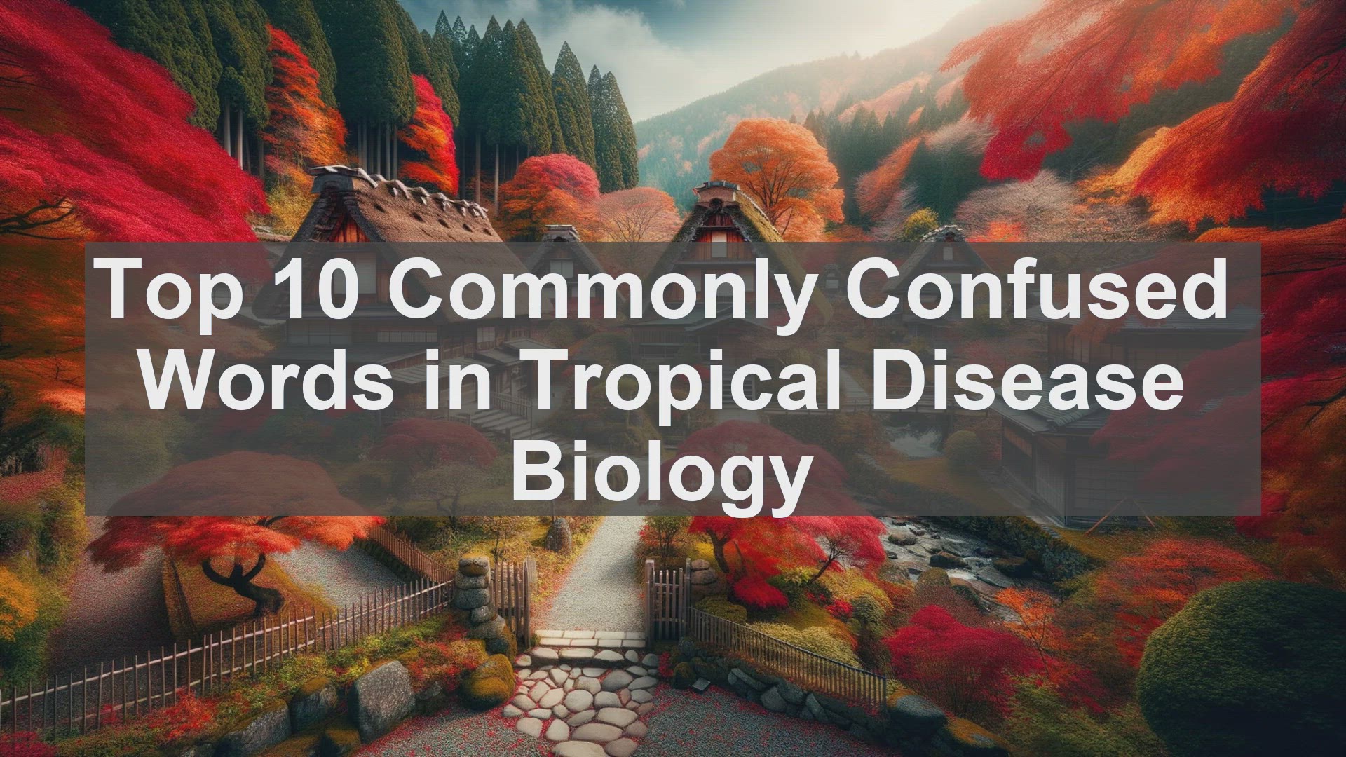 'Video thumbnail for Top 10 Commonly Confused Words in Tropical Disease Biology'