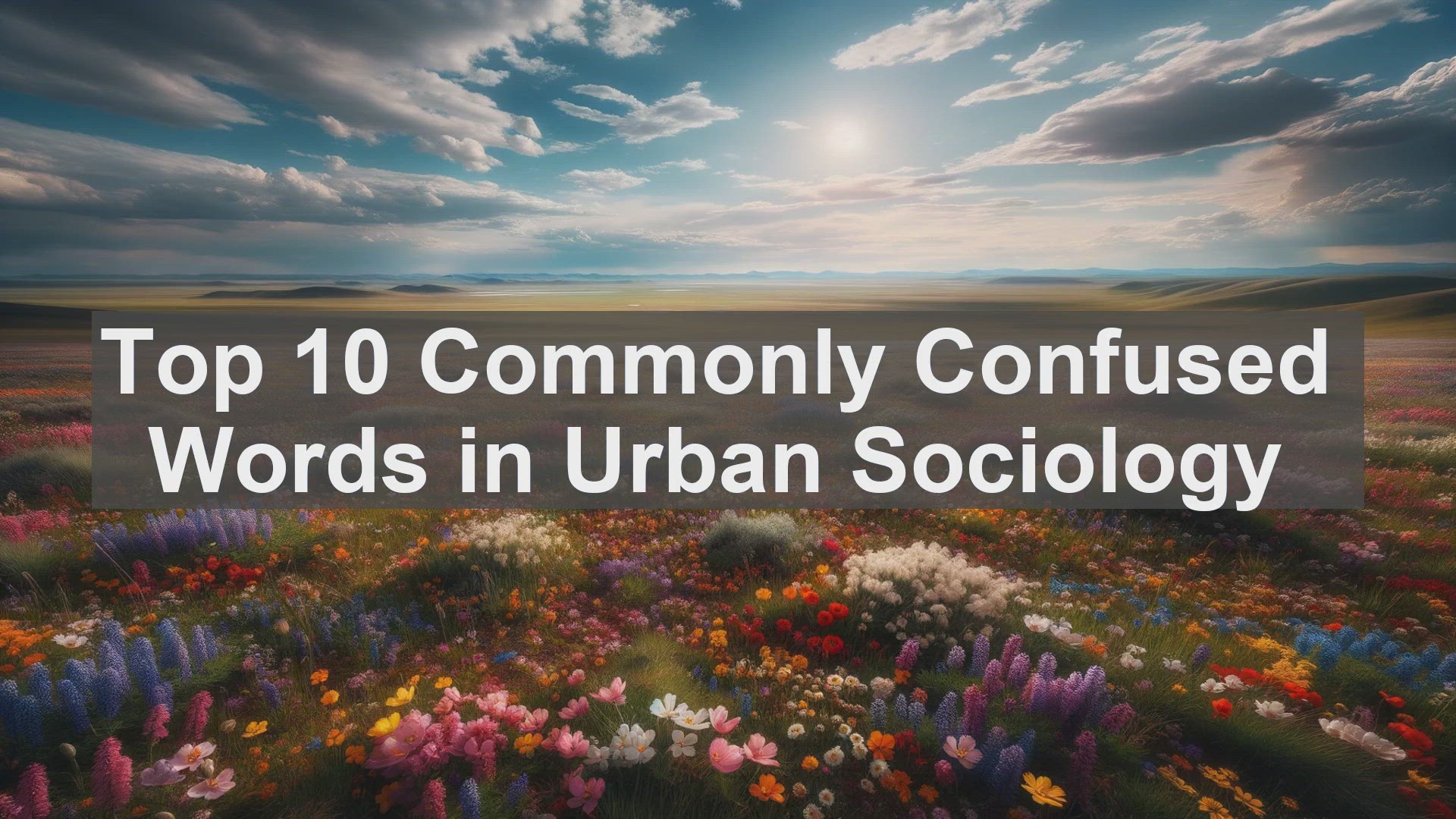 'Video thumbnail for Top 10 Commonly Confused Words in Urban Sociology'