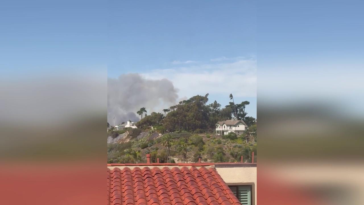 Video thumbnail for US: San Clemente Beach Disappears Under Wildfire Smoke Cloud.