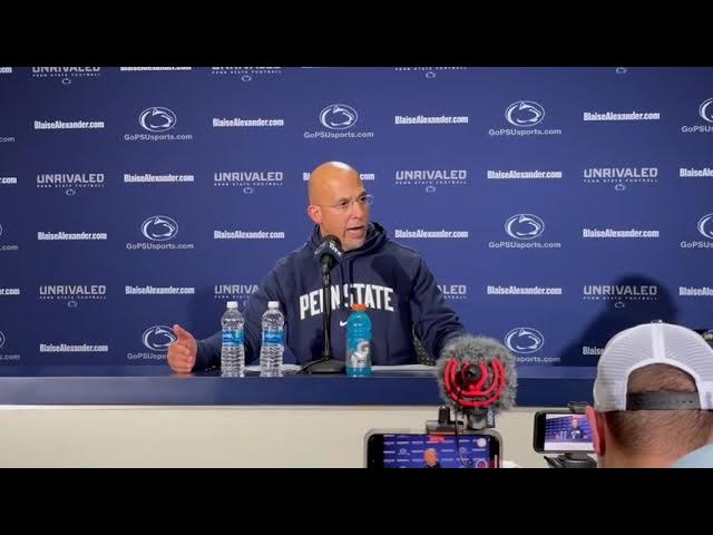 Video thumbnail for Penn State football coach James Franklin battles reporter over decision-making in loss to Michigan