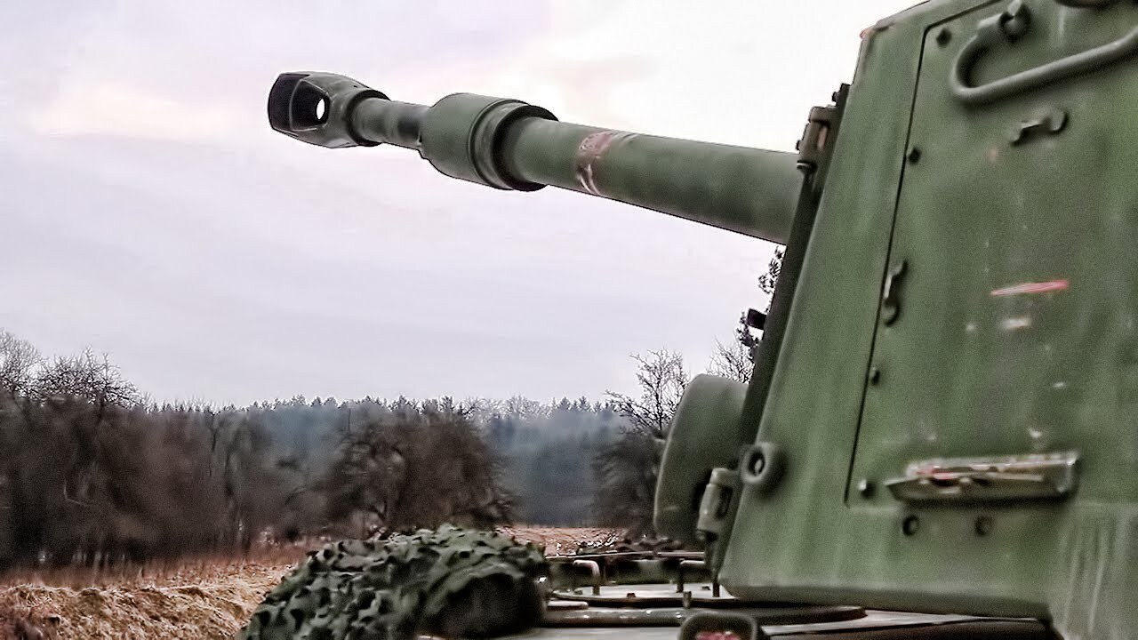 Video thumbnail for U.S. Field Artillery Unit Fires M109A6 Paladin Howitzer