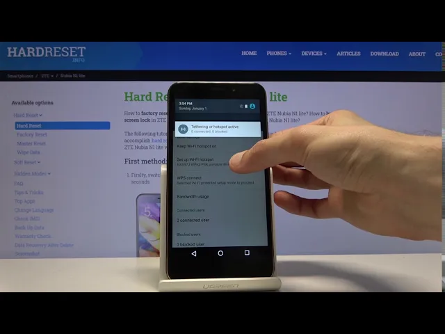 Video thumbnail for How to Activate Portable Hotspot in ZTE Nubia N1 lite - Manage Hotspot Connection