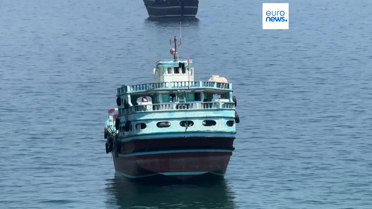 Video thumbnail for Ship runs aground in Hormuz as Iran insists on controlling the strait