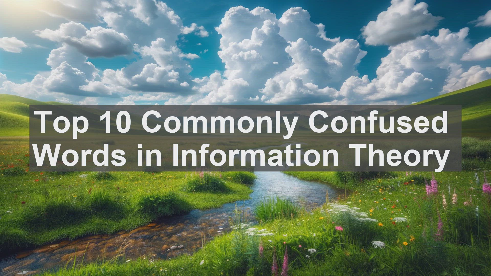 'Video thumbnail for Top 10 Commonly Confused Words in Information Theory'
