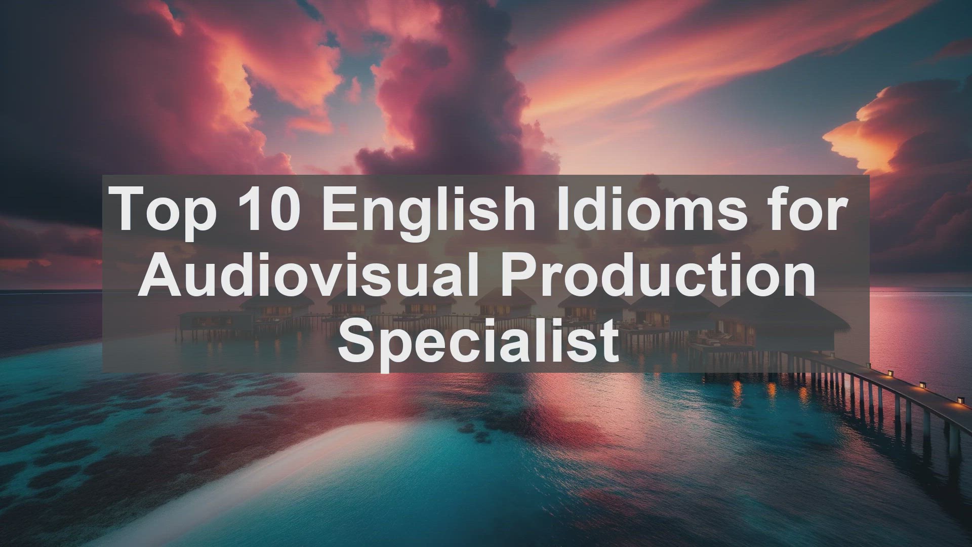 'Video thumbnail for Top 10 English Idioms for Audiovisual Production Specialist'