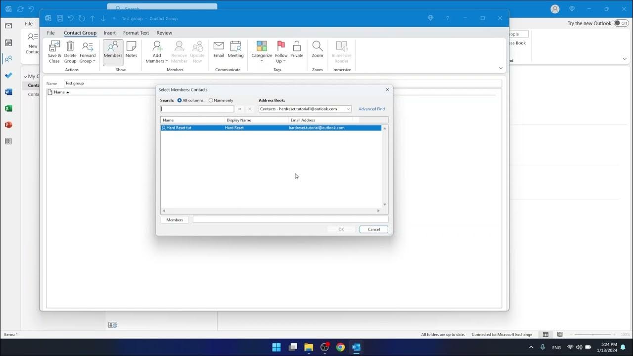 Video thumbnail for How to Create a Group in Outlook