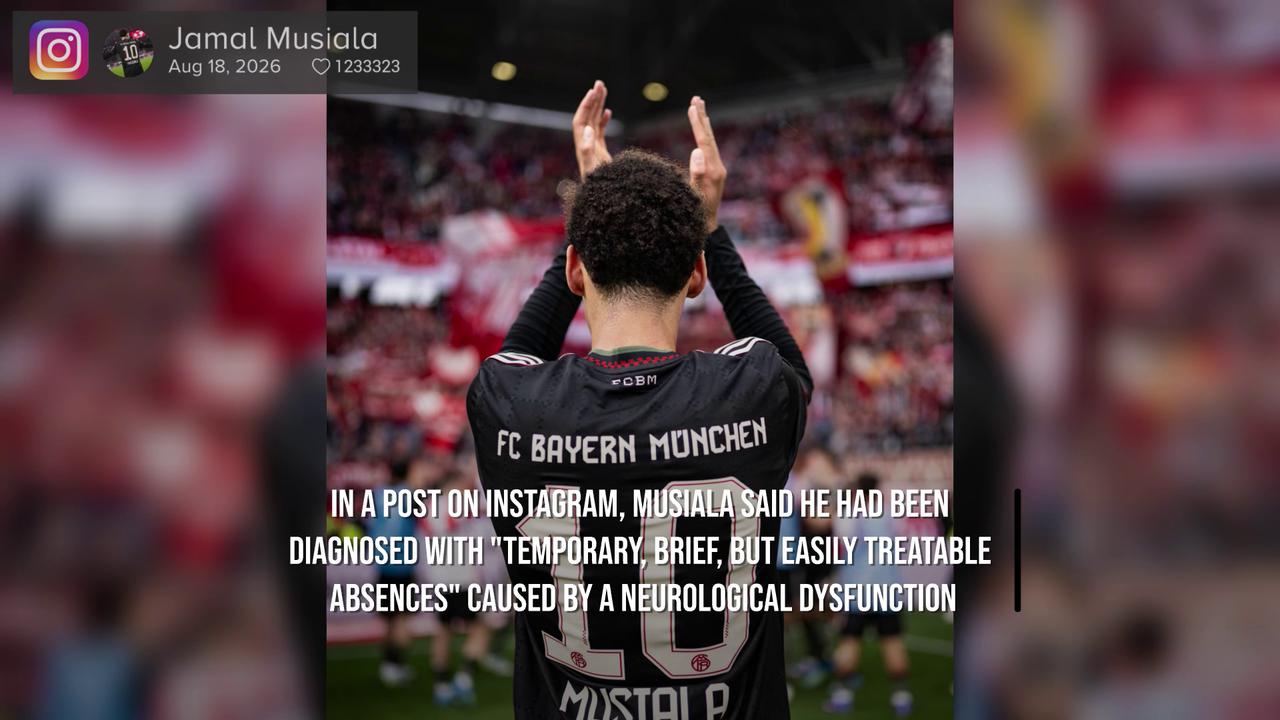 Video thumbnail for Bayern's Jamal Musiala Diagnosed With Neurological Disorder After On-Field Collapses.