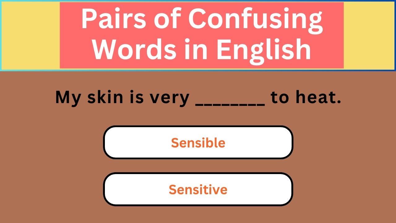 'Video thumbnail for English Grammar Practice || Pairs of Confusing Words in English || English Grammar Test'