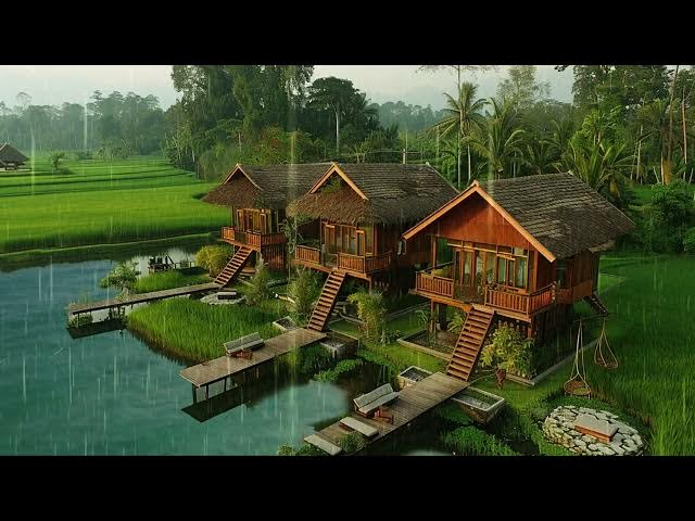 Video thumbnail for In a small Tiny house that is open on a snowstorm night, the sound of roaring wind