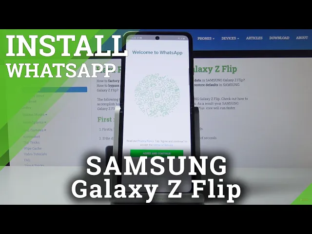 Video thumbnail for How to Install WhatsApp on SAMSUNG Galaxy Z Flip – Download WhatsApp