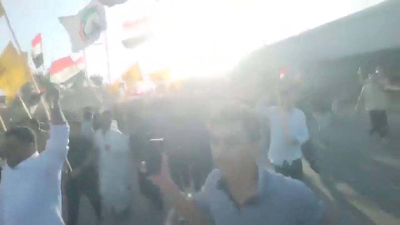 Video thumbnail for Iraq: Protests Erupt Over Iran Flight Ban in Iraqi Najaf.