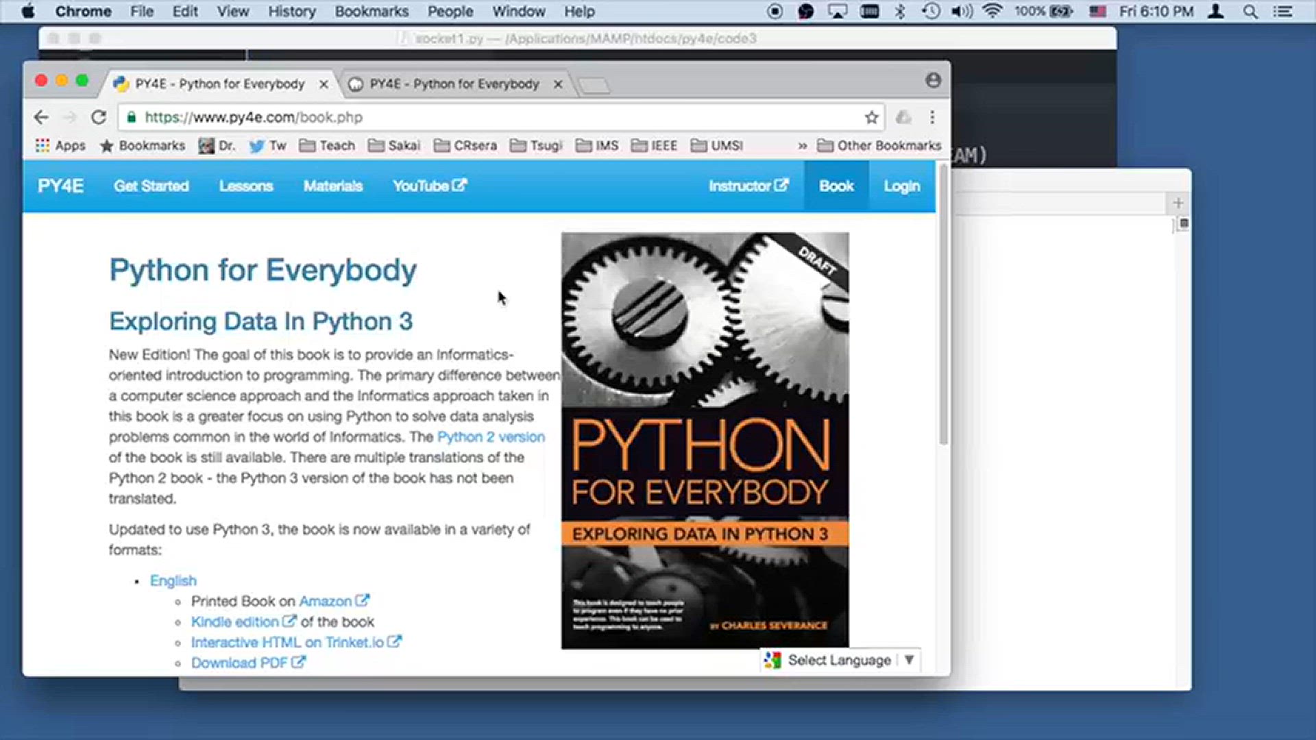 'Video thumbnail for  Networked Programs - Code Example: socket1.py - Python Tutorial - (38) Python for Beginner Series'