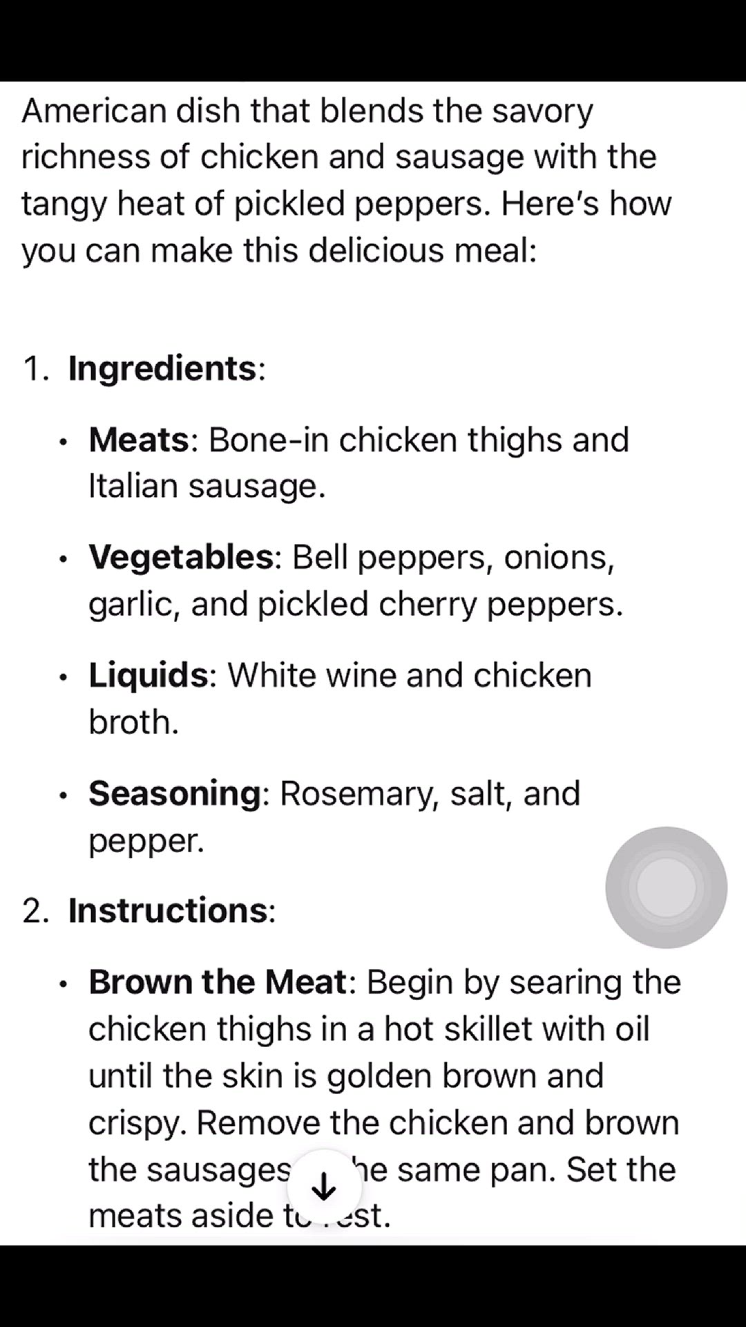 'Video thumbnail for Chicken Scarpariello Recipe '