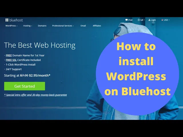 Video thumbnail for How to install WordPress on Bluehost - Beginner's guide