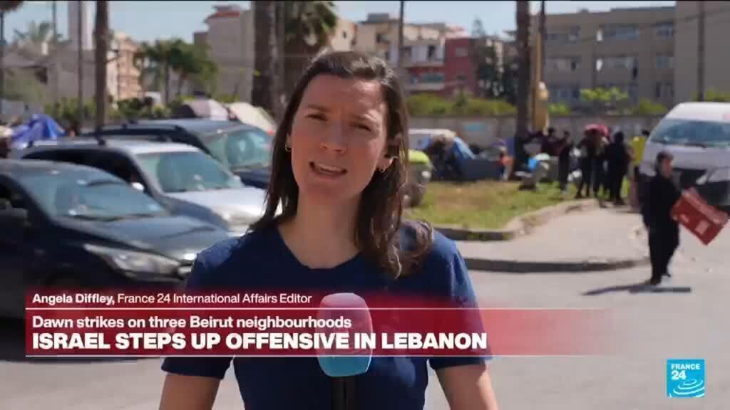 Video thumbnail for Israel sends more troops to southern Lebanon as residents flee