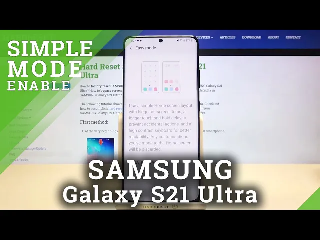 Video thumbnail for Samsung Galaxy S21 Ultra - How to Turn On / Off Easy Mode?