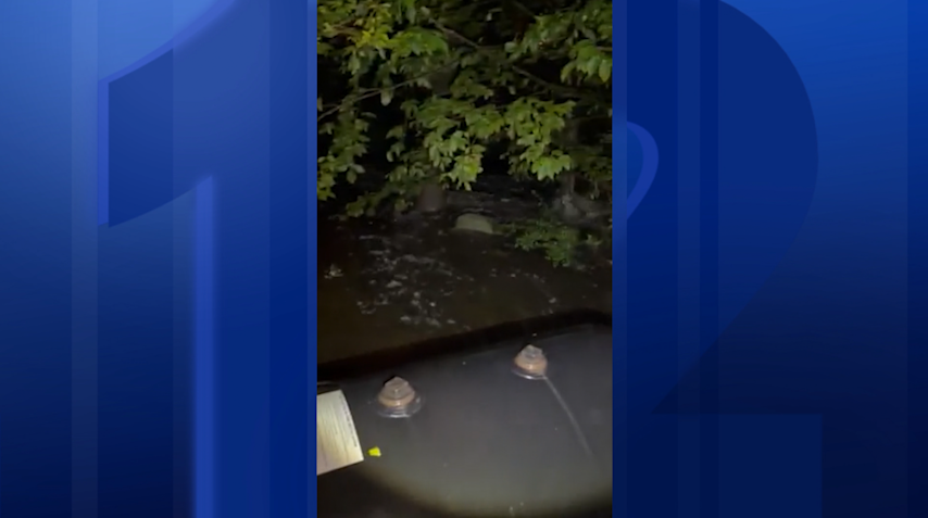 Video thumbnail for Viewer video shows rapid floodwaters in Rockaway Township