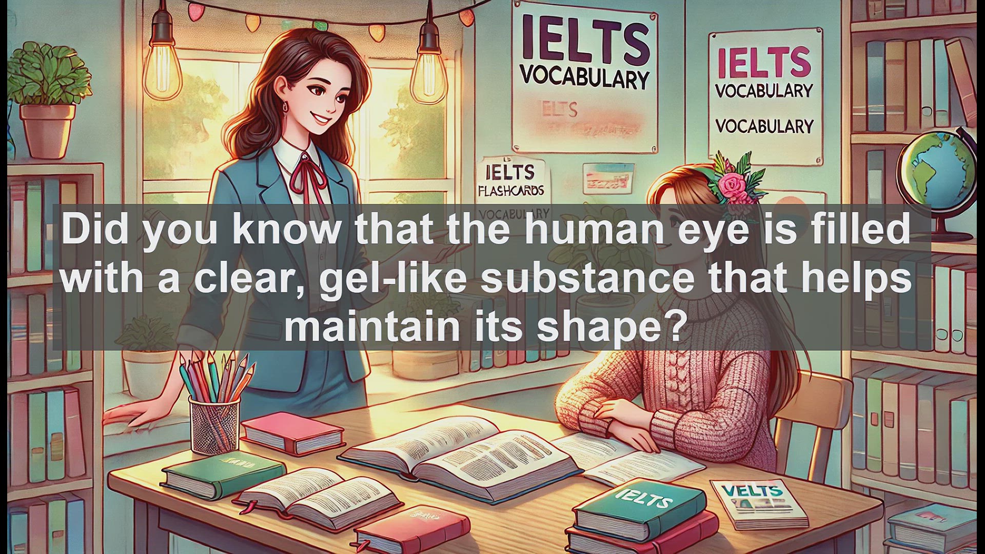 'Video thumbnail for 2000 Must Know IELTS 9.0 Vocabulary - Vitreous: A Glass-Like Adjective for IELTS Success'