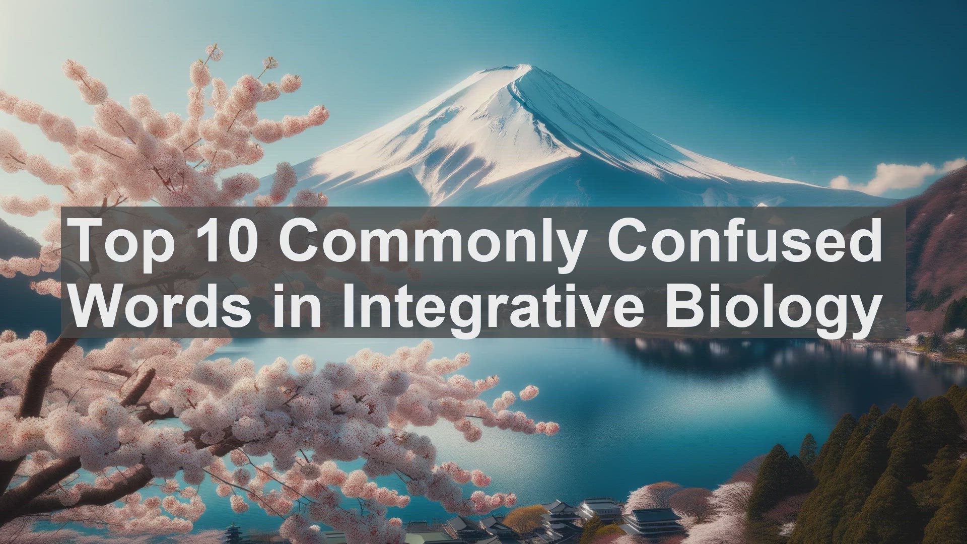 'Video thumbnail for Top 10 Commonly Confused Words in Integrative Biology'