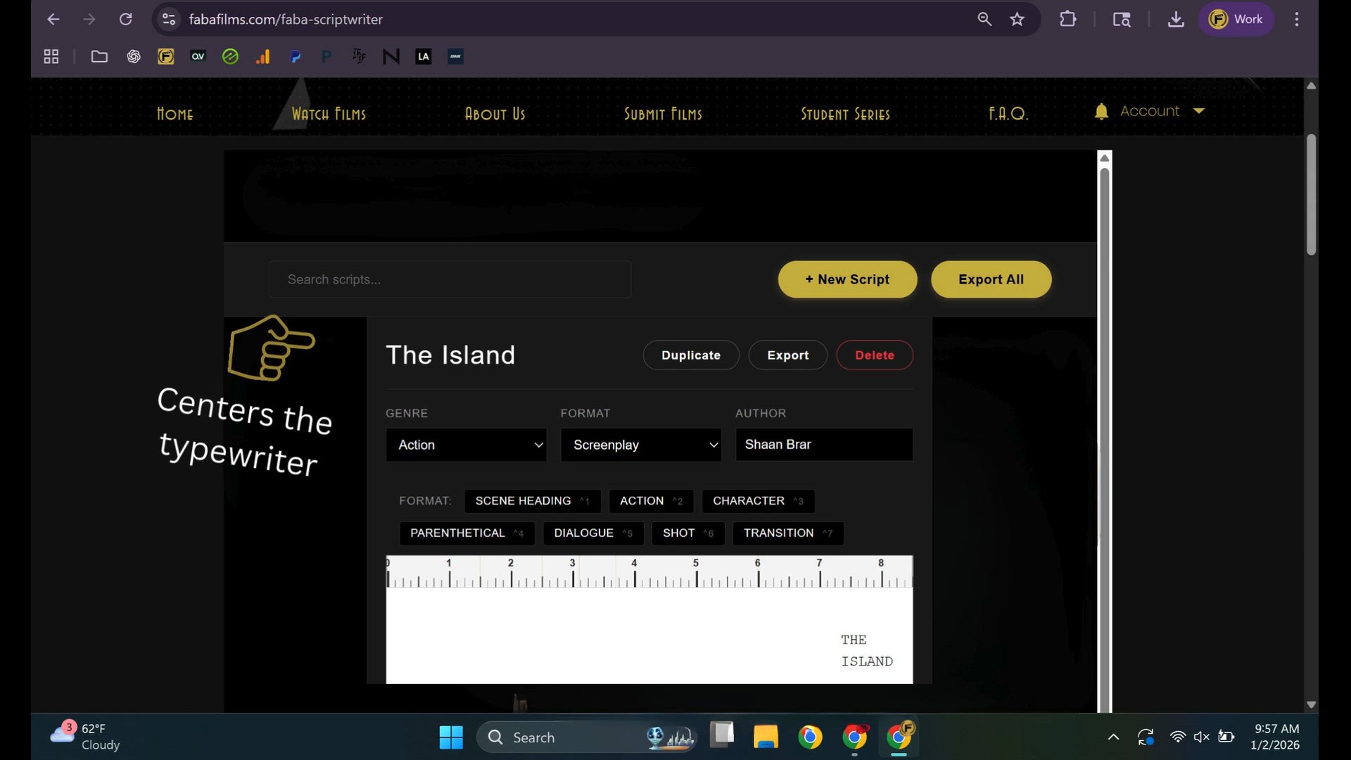 Video thumbnail for Centers the typewriter.mp4