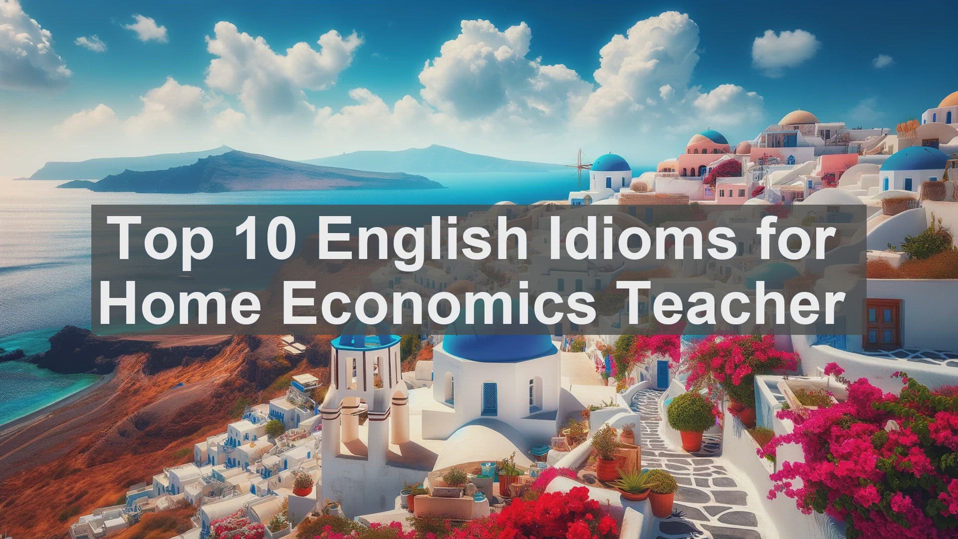'Video thumbnail for Top 10 English Idioms for Home Economics Teacher'